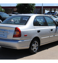 hyundai accent 2002 silver sedan gl gasoline 4 cylinders front wheel drive automatic with overdrive 77845