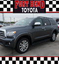 toyota sequoia 2012 gray suv limited gasoline 8 cylinders 2 wheel drive automatic 77469