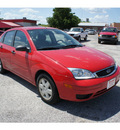 ford focus 2007 red sedan zx4 se gasoline 4 cylinders front wheel drive automatic 78205