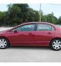 honda civic 2007 dk  red sedan lx gasoline 4 cylinders front wheel drive not specified 77375