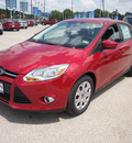 ford focus 2012 red candy tinted sedan se flex fuel 4 cylinders front wheel drive automatic 77375