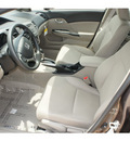 honda civic 2012 brown sedan lx gasoline 4 cylinders front wheel drive automatic 77034