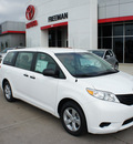 toyota sienna 2012 white van gasoline 4 cylinders front wheel drive 6 speed automatic 76053
