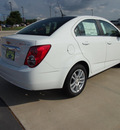 chevrolet sonic 2012 white sedan lt gasoline 4 cylinders front wheel drive automatic 78155