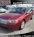 lincoln mkz 2009 red sedan gasoline 6 cylinders front wheel drive automatic 77338