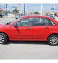 ford focus 2007 red sedan zx4 se gasoline 4 cylinders front wheel drive automatic 78654