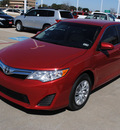 toyota camry 2012 red sedan le gasoline 4 cylinders front wheel drive 6 speed automatic 76053