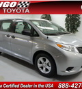 toyota sienna 2012 silver van 7 passenger gasoline 6 cylinders front wheel drive not specified 91731