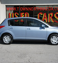 nissan versa 2010 lt  blue hatchback 1 8 s gasoline 4 cylinders front wheel drive automatic with overdrive 75080