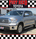 toyota tundra 2010 silver limited gasoline 8 cylinders 2 wheel drive shiftable automatic 77469