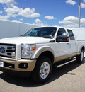 ford f 250 super duty 2012 white king ranch biodiesel 8 cylinders 4 wheel drive automatic 75235