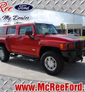 hummer h3 2007 red suv gasoline 5 cylinders 4 wheel drive automatic with overdrive 77539