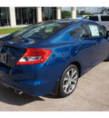 honda civic 2012 blue coupe si gasoline 4 cylinders front wheel drive automatic 77339
