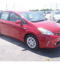 toyota prius v 2012 red wagon three hybrid 4 cylinders front wheel drive automatic 77074