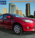 ford focus 2012 red sedan se flex fuel 4 cylinders front wheel drive automatic 77521