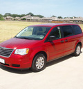 chrysler town and country 2008 red van lx 6 cylinders automatic 76049