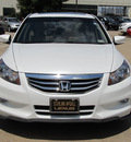 honda accord 2012 white sedan ex l v6 w navi gasoline 6 cylinders front wheel drive automatic with overdrive 77074