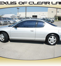 chevrolet monte carlo 2001 silver coupe ls gasoline 6 cylinders front wheel drive automatic 77546