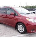 toyota sienna 2012 dk  red van xle 8 passenger gasoline 6 cylinders front wheel drive automatic 77074