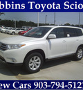 toyota highlander 2012 white suv gasoline 6 cylinders front wheel drive automatic 75569