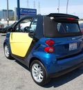 smart fortwo 2009 blue passion cabriolet gasoline 3 cylinders rear wheel drive automatic 94010