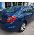 honda civic 2012 blue sedan lx gasoline 4 cylinders front wheel drive automatic 77339