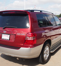 toyota highlander 2003 red suv limited 6 cylinders automatic with overdrive 77802