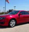 ford fusion 2012 red sedan se gasoline 4 cylinders front wheel drive automatic 76018