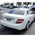 mercedes benz c class 2009 white sedan gasoline 6 cylinders rear wheel drive automatic 78501