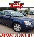 ford five hundred 2007 dk  blue sedan sel gasoline 6 cylinders front wheel drive automatic 78666