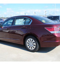 honda accord 2012 dk  red sedan lx gasoline 4 cylinders front wheel drive 5 speed automatic 77025