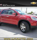 gmc acadia 2012 red suv slt 1 gasoline 6 cylinders all whee drive automatic 78654