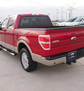 ford f 150 2009 red lariat flex fuel 8 cylinders 2 wheel drive automatic 75007