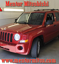 jeep patriot 2008 red suv sport gasoline 4 cylinders 4 wheel drive 5 speed manual 44060