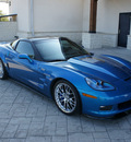 chevrolet corvette 2010 blue coupe zr1 gasoline 8 cylinders rear wheel drive 6 speed manual 76087