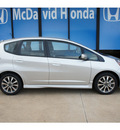 honda fit 2013 silver hatchback sport gasoline 4 cylinders front wheel drive automatic 77034