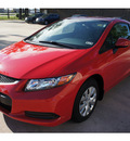 honda civic 2012 red coupe lx gasoline 4 cylinders front wheel drive automatic 77339