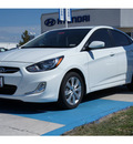 hyundai accent 2013 white sedan gls gasoline 4 cylinders front wheel drive automatic 77094