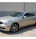 infiniti g35 2003 silver coupe gasoline 6 cylinders dohc rear wheel drive automatic 78757