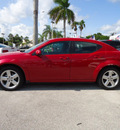 dodge avenger 2011 red sedan gasoline 4 cylinders front wheel drive automatic 33157