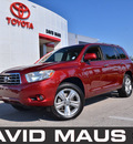 toyota highlander 2009 red suv limited gasoline 6 cylinders front wheel drive automatic 32771