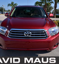 toyota highlander 2009 red suv limited gasoline 6 cylinders front wheel drive automatic 32771