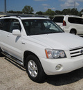 toyota highlander 2001 white suv gasoline 6 cylinders dohc front wheel drive automatic 77379