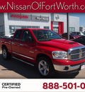 dodge ram 1500 2008 red pickup truck slt gasoline 8 cylinders rear wheel drive automatic with overdrive 76116