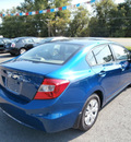 honda civic 2012 blue sedan lx gasoline 4 cylinders front wheel drive automatic 13502