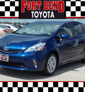 toyota prius v 2012 blue wagon three hybrid 4 cylinders front wheel drive automatic 77469