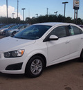 chevrolet sonic 2012 white sedan lt gasoline 4 cylinders front wheel drive shiftable automatic 77566
