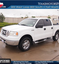 ford f 150 2007 white xlt gasoline 8 cylinders 4 wheel drive automatic with overdrive 76108