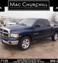 dodge ram 1500 2004 blue slt 8 cylinders rear wheel drive automatic 76137