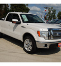ford f 150 2010 white lariat flex fuel 8 cylinders 2 wheel drive automatic with overdrive 77706
